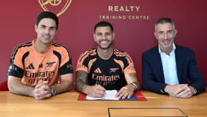 Bruno Guimaraes joins Arsenal from Newcastle